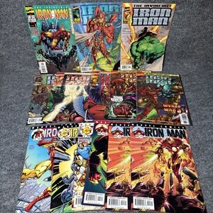 14 Comic Book Lot The Invincible Iron Man & Iron Man (2001-2002, Marvel)
